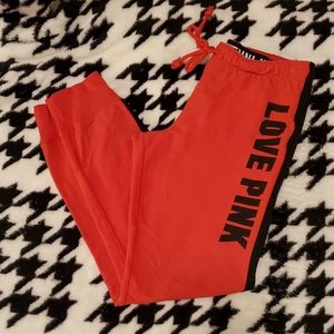 PINK Victoria's Secret Red Stripe Skinny Jogger Sweatpants